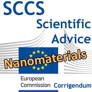 Corrigendum à l'Avis scientifique du CSSC sur la sécurité des nanomatériaux en cosmétiques
