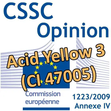Acid Yellow 3 (CI 47005) : Opinion préliminaire du CSSC