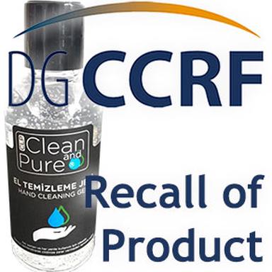 Rappel d'un gel hydro-alcoolique de la marque Clean and Pure