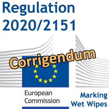 Rectificatif au Règlement 2020/2151 pour le marquage des lingettes