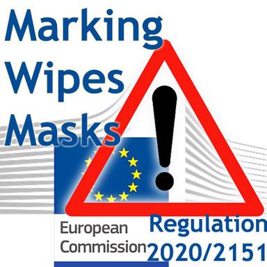 Marquage obligatoire des lingettes et masques contenant du plastique