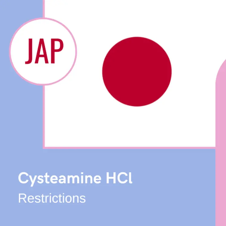 Le Japon réglemente le Cysteamine HCl