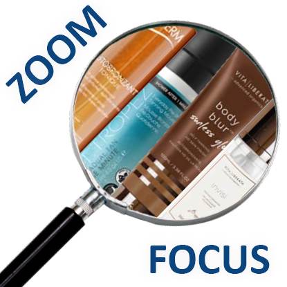 Loupe contenant cosmétiques