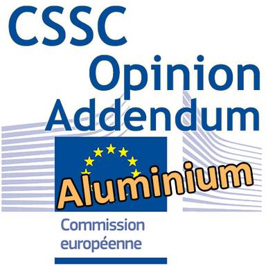 Addendum à l'Opinion du CSSC sur l'aluminium (version préliminaire)