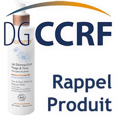 Rappel d'un lait démaquillant de la marque Florame