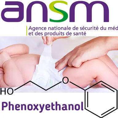 Logo ANSM, Change de bébé, symbole phénoxyéthanol