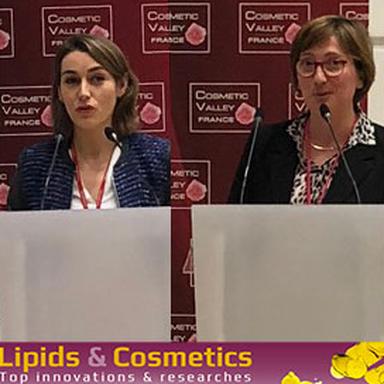 Justine Thuleau, de Symrise, et Catherine Kern, de Seppic