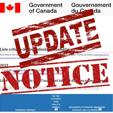 Canada : les modifications de la Liste Critique des ingrédients retardées... et précisées