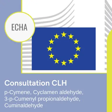 Consultation CLH sur la classification en CMR 1B de 4 ingrédients de parfum