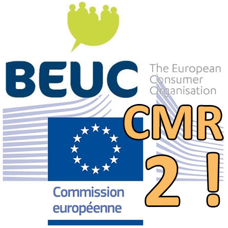 Drapeau Commission européenne et Logo du BEUC