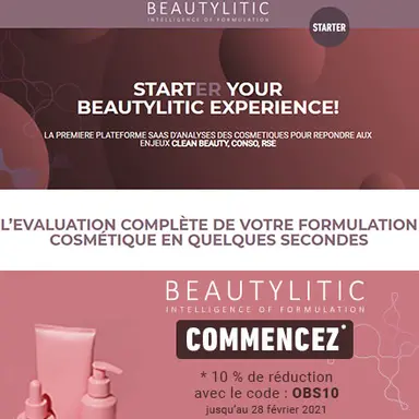 Beautylitic Starter : l'analyse complète d'une formulation cosmétique en 1 clic
