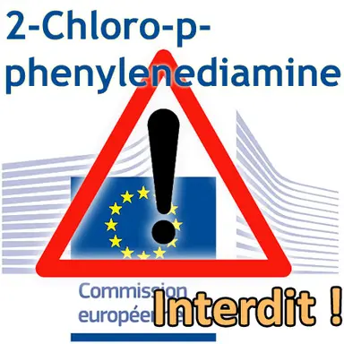 Rappel : le 2-Chloro-p-phenylenediamine totalement interdit depuis ce 22 février 2020