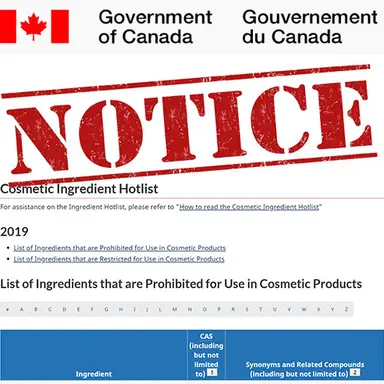 Canada : des modifications de la Liste critique des ingrédients cosmétiques sont à l'étude
