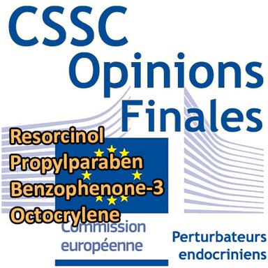 Resorcinol, Propylparaben, Benzophenone-3, Octocrylene : Opinions finales du CSSC