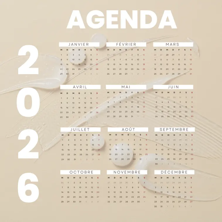 L'agenda cosmétique 2026