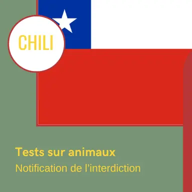 Le Chili notifie l'interdiction des cosmétiques testés sur animaux