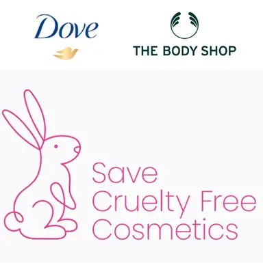 Dove et The Body Shop s'associent à l'ICE "Stop à la cruauté dans les cosmétiques"