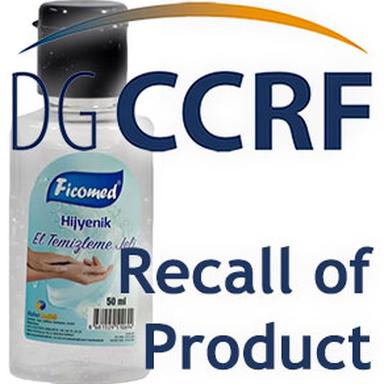 Rappel de gel hydro-alcoolique de la marque Ficomed Hijyenik