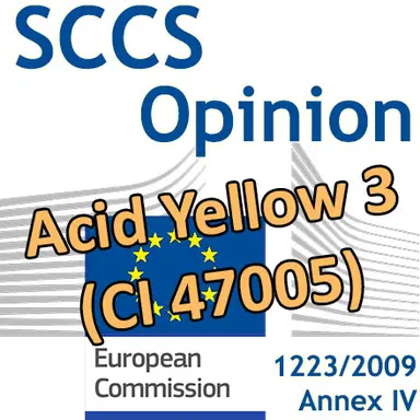 Acid Yellow 3 (CI 47005) : Opinion préliminaire du CSSC