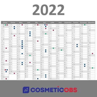 L'agenda cosmétique 2022
