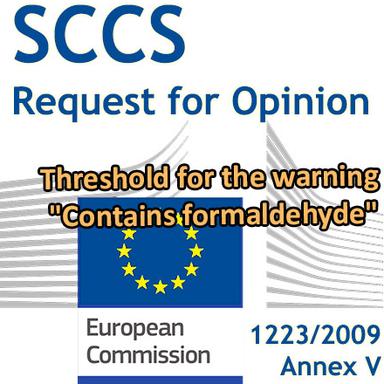 Seuil pour la mention "Contient du formaldéhyde" : demande d'Opinion au CSSC