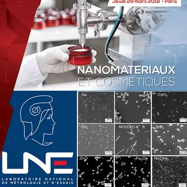 Logo LNE et images de nanomatériaux