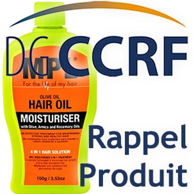 Rappel d’une huile hydratante pour cheveux de marque MPL
