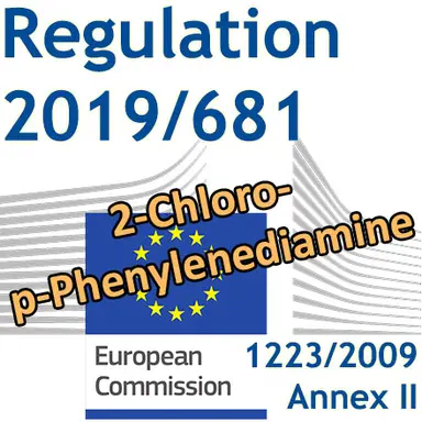 Règlement 2019/681 : le 2-Chloro-p-phenylenediamine interdit
