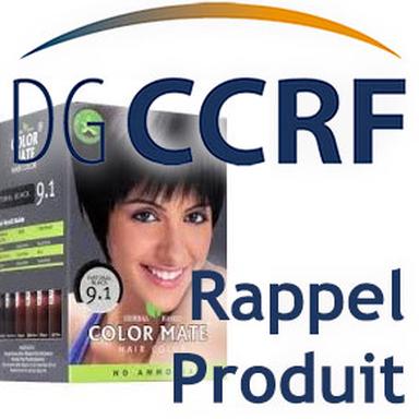 Rappel d'une coloration capillaire de la marque Color Mate