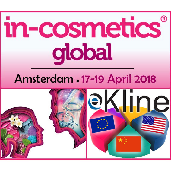 Logo in-cosmetics et logo Kline