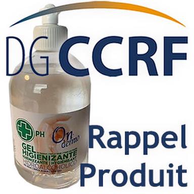 Rappel d'un Gel pour les mains hygiénisant de la marque On Dermo