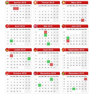 L'agenda cosmétique 2019