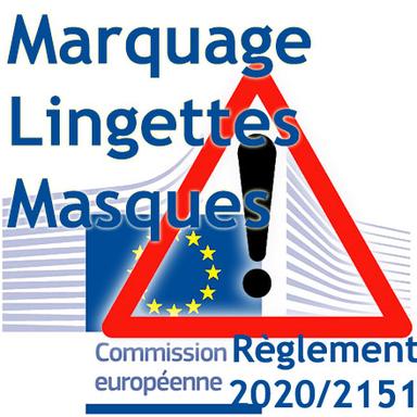 Rappel : Marquage obligatoire des lingettes et masques contenant du plastique