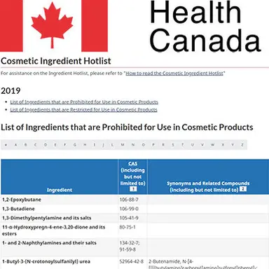 Santé Canada ajuste ses prochaines modifications de la Liste Critique des ingrédients cosmétiques