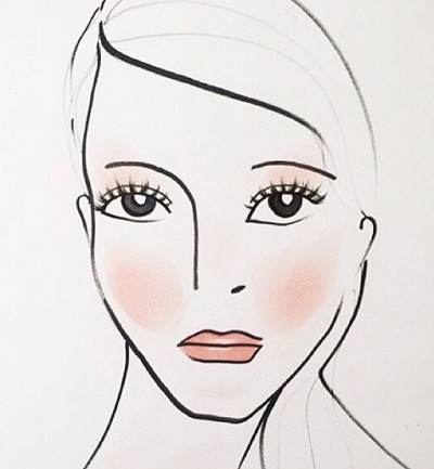 dessin de draping publié sur le compte instagram de Marc Jacobs beauty