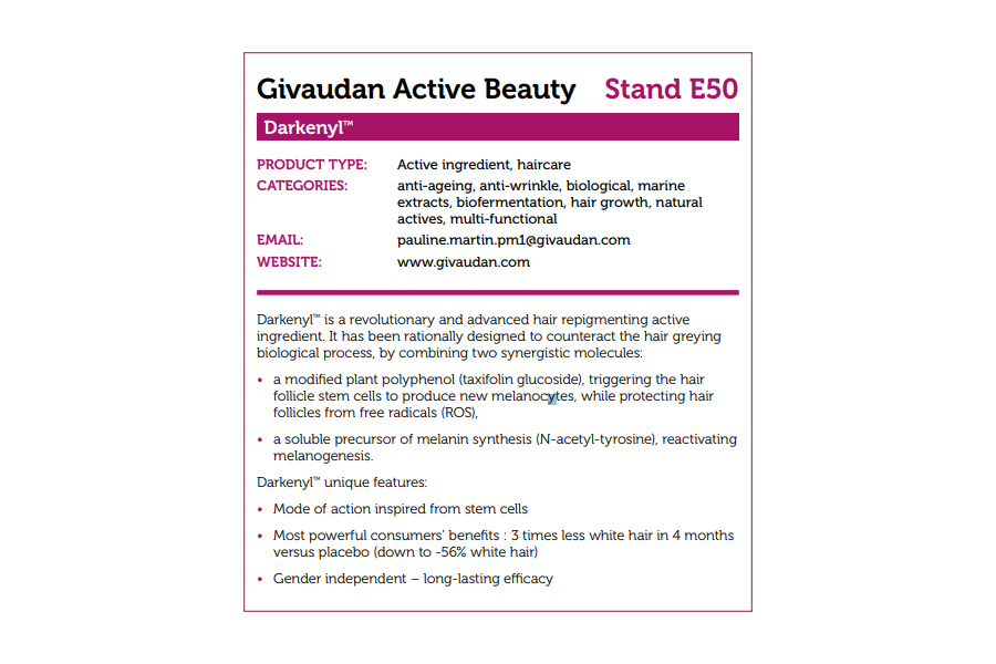 Active ingredients - Bronze : Darkenyl - Givaudan Active Beauty