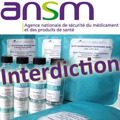 Interdiction de produits Apy Skin Solutions