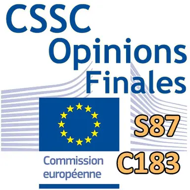 S87, C183 : Opinions finales du CSSC