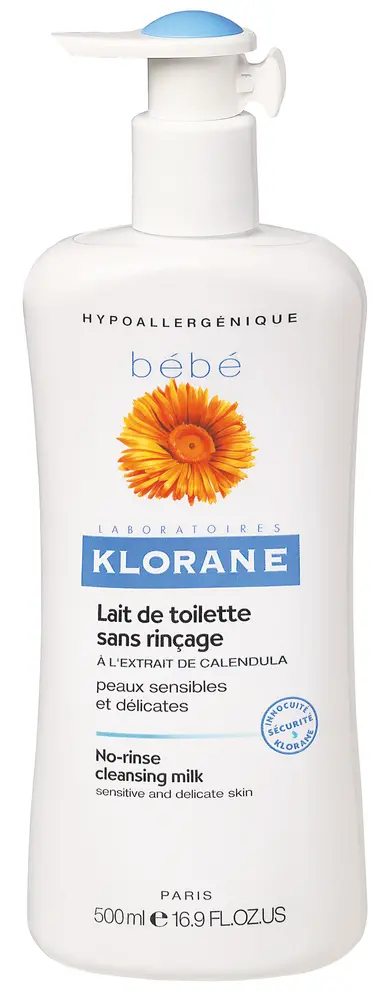 Lait de toilette Sans rinçage (500 ml) - Klorane - Bébé - Index des  produits cosmétiques - CosmeticOBS - L'Observatoire des Produits Cosmétiques
