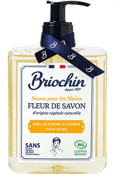 Savon pour les Mains Miel de Fleurs & Citron - Briochin - Fleur de Savon -  Index des produits cosmétiques - CosmeticOBS - L'Observatoire des Produits  Cosmétiques