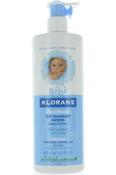 Klorane Bébé Cold Cream Cleansing Cream with Calendula Baby Body and Hair  Dry and Very Dry Skin 500ml