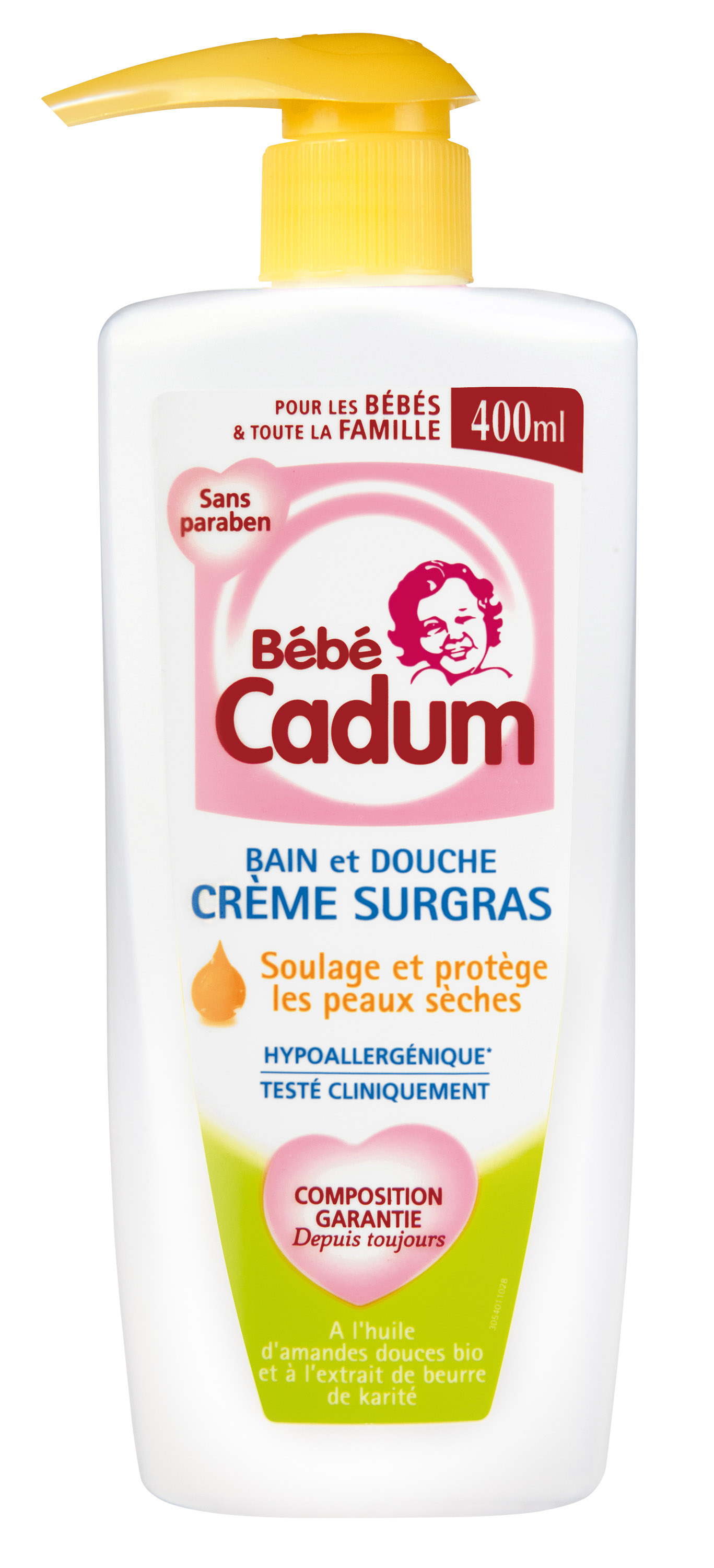 cadum  Bébé Cadum Eau Nettoyante Hypoallergénique à l'Huile d'Amandes  Douces Bio pour Bébé - 750 ml