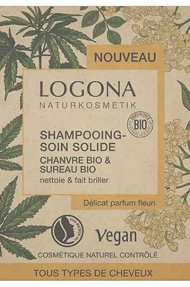 Organic Hemp & Organic Elderberry Solid Shampoo - Logona - Shampooings  solides - Cosmetic products index - CosmeticOBS - L'Observatoire des  Cosmétiques