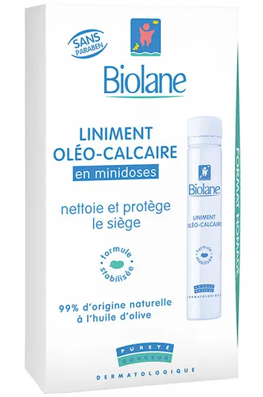 Liniment oléo-calcaire (minidoses) - Biolane - Le change - Index des  produits cosmétiques - CosmeticOBS - L'Observatoire des Produits Cosmétiques