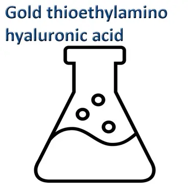 Gold thioethylamino hyaluronic acid