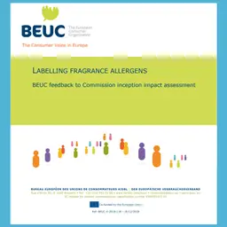 Postion du BEUC sur l'étiquetage des allergènes de parfumerie