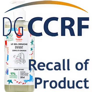 Rappel d'un gel douche pour enfant de la marque Franprix