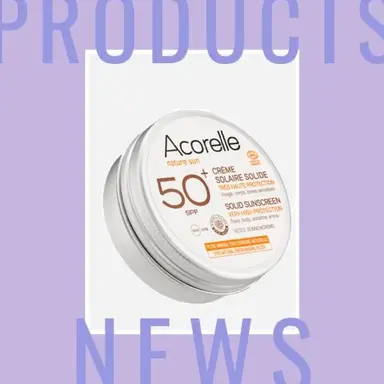 La première crème solaire solide SPF 50+ certifiée bio d’Acorelle