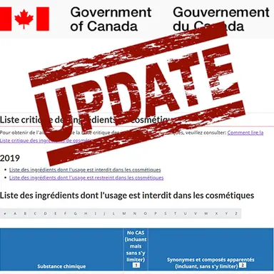 Canada : modification de la Liste critique des ingrédients cosmétiques