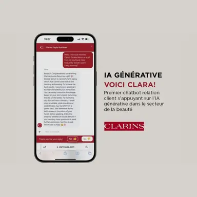 Clarins lance son premier chatbot